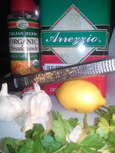 TryitVegan Delish Cauliflower ingredients organic bread crumbs garlic lemon zest olive oil parsley